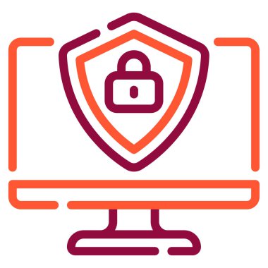 Firewall engellenmiş simge, vektör illüstrasyonu basit tasarım