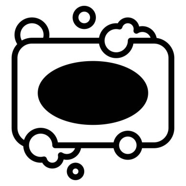 Doğal sabun ikonu, vektör illüstrasyonu basit tasarım