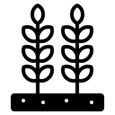 Rice Alanı simgesi, vektör illüstrasyonu basit tasarım