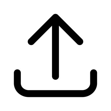 Upload icon, vector illustration simple design