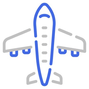 uçak simgesi, vektör illüstrasyonu basit tasarım