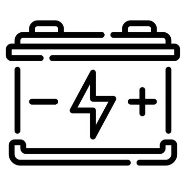 Battery icon, vector illustration simple design