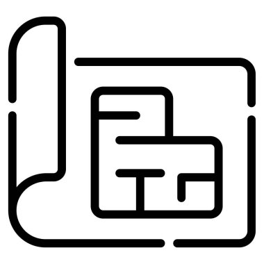 Şablon simgesi, vektör illüstrasyonu basit tasarım