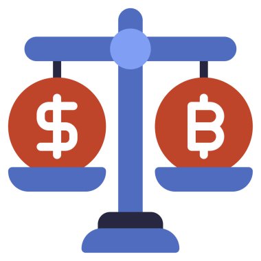 Sikke Dengesi simgesi, vektör illüstrasyonu basit tasarım