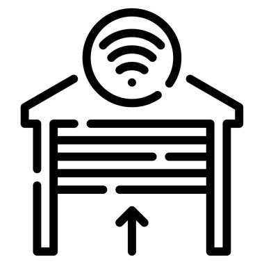 Garaj Açıcı simgesi, vektör illüstrasyonu basit tasarım 