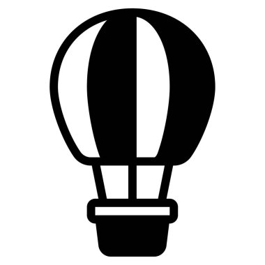 Sıcak hava balonu simgesi, vektör illüstrasyonu basit tasarım