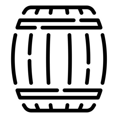 Yağmur Varili simgesi, vektör illüstrasyonu basit tasarım