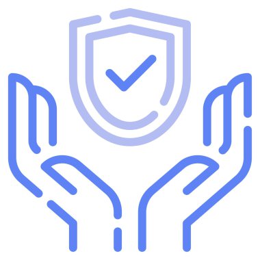 Simge ve vektör illüstrasyonunu basit tasarımla koru