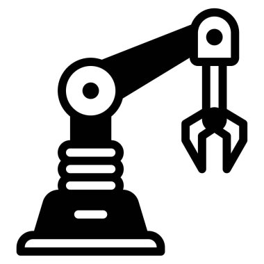 Robot el simgesi, vektör illüstrasyonu basit tasarım