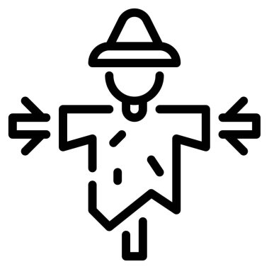 bostan korkuluğu simgesi, vektör illüstrasyonu basit tasarım