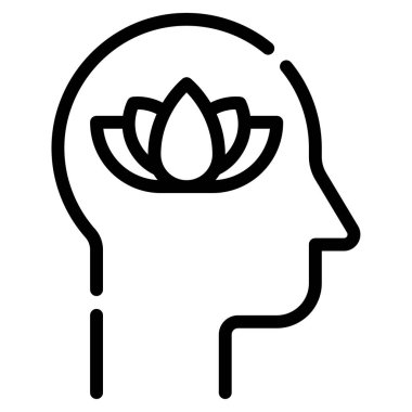 Stres azaltma simgesi, vektör illüstrasyonu basit tasarım