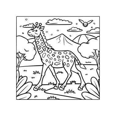 Safari boyama sayfaları. Boyama kitabı için Safari özeti