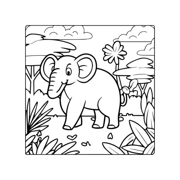 stock vector Safari coloring pages. Safari outline for coloring book