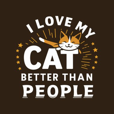Kedi severler tişörtleri tasarım şablonu. Kedi tipografisinden alıntılar yapıyor. Kedi harfleri.