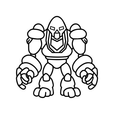 Golem boyama sayfaları. Canavar kaya boyama sayfaları