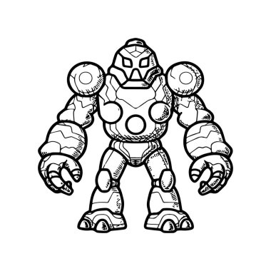 Golem boyama sayfaları. Canavar kaya boyama sayfaları
