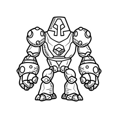 Golem boyama sayfaları. Canavar kaya boyama sayfaları