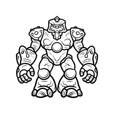 Golem boyama sayfaları. Canavar kaya boyama sayfaları