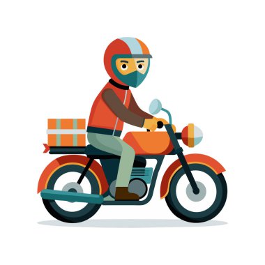 Motosiklet vektör sanatı. Araç vektör illüstrasyonu