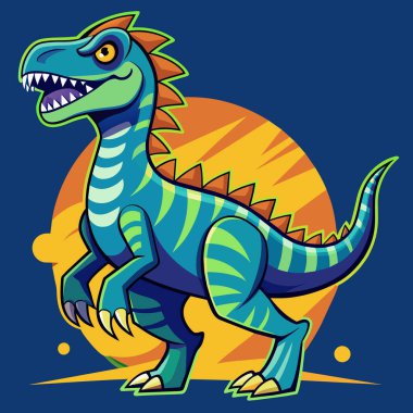 Tişört tasarımı için dinozor vektör sanatı