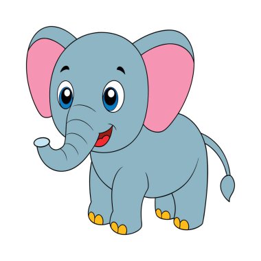 Kawaii Fil vektör çizimi