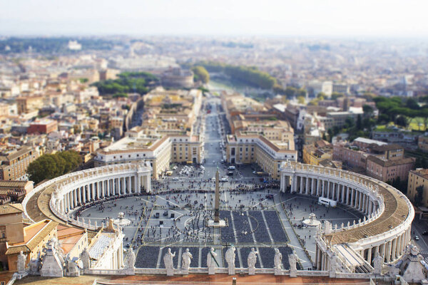 View of St. Peter's Square from a height