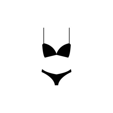 Kadın iç çamaşırı simgesi logosu, vektör tasarımı çizimi 