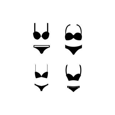 Kadın iç çamaşırı simgesi logosu, vektör tasarımı çizimi 
