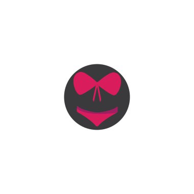 Kadın iç çamaşırı simgesi logosu, vektör tasarımı çizimi 