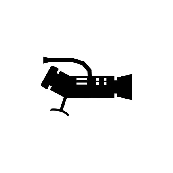 フィルムとカメラのアイコンのロゴ ベクトルデザインイラスト — ストックベクタ