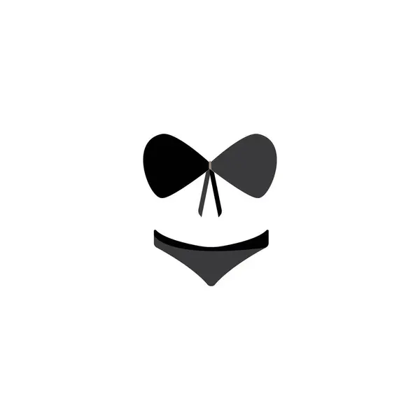 Unterwäsche Ikone Für Frauen Logo Vektor Design Illustration — Stockvektor