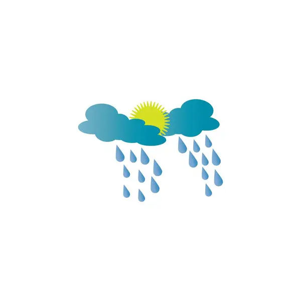 Wetter Symbol Logo Vektor Design Illustration — Stockvektor