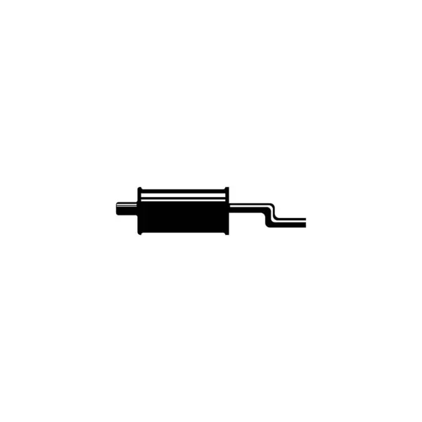 Marmitta Scarico Icona Logo Disegno Vettoriale Illustrazione — Vettoriale Stock