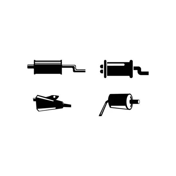 Exhaust Muffler Icon Logo Vector Design Illustration — Stock Vector