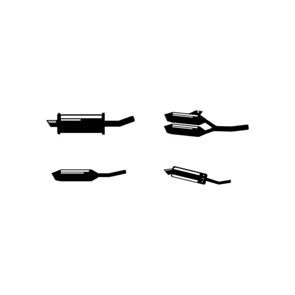 Auspuff Schalldämpfer Symbol Logo Vektordesign Illustration — Stockvektor