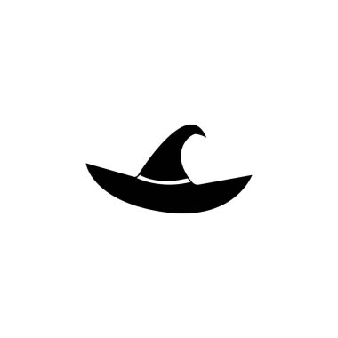 Cadılar Bayramı simgesi logosu, vektör tasarımı illüstrasyonu 