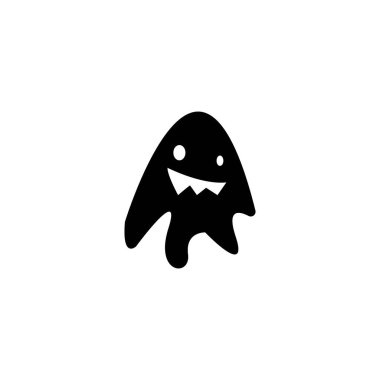 Cadılar Bayramı simgesi logosu, vektör tasarımı illüstrasyonu 