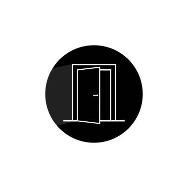 Kapı logosu şablon vektör resimleme dizaynı 