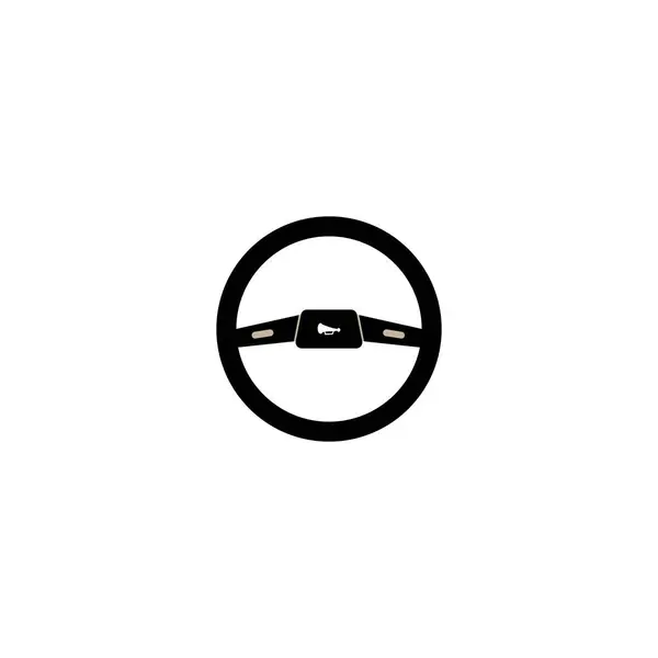 Simbolo Sterzo Logo Disegno Vettoriale Illustrazione — Vettoriale Stock