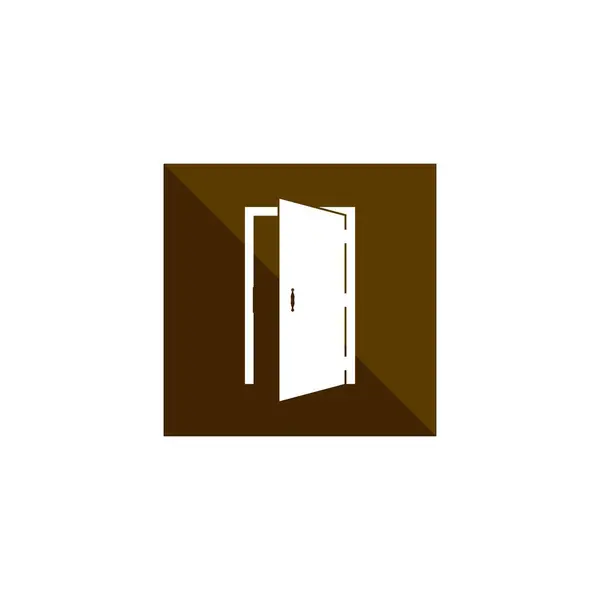 ドアのロゴテンプレートのアイコンのイラストデザインのセット — ストックベクタ