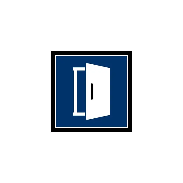 Набор Векторной Иллюстрации Логотипа Двери — стоковый вектор