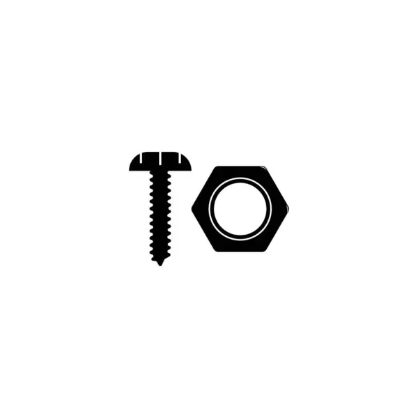 Bolt Nut Screw Vector Icon Design — Stock Vector