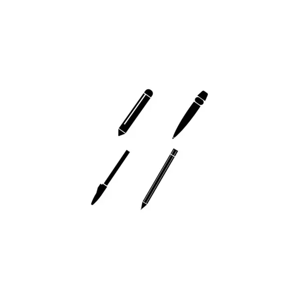 Stift Logo Vektor Symbol Illustration Design — Stockvektor