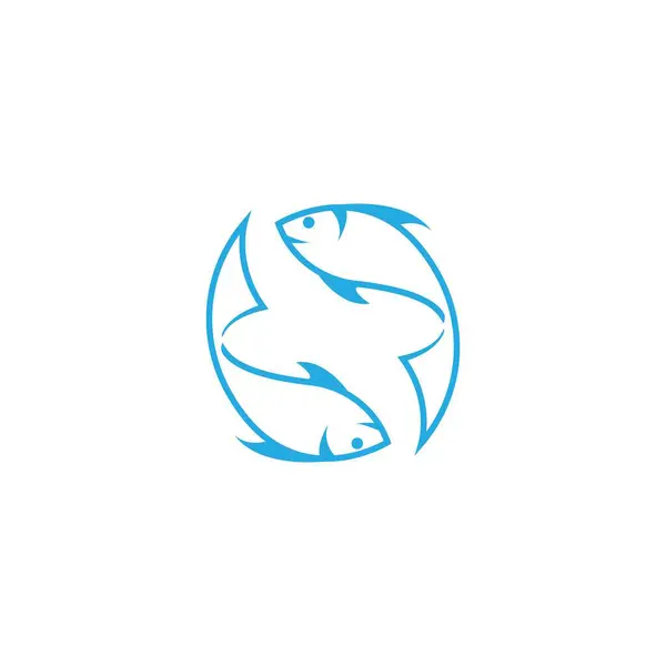 Wzór Logo Ryby Kreatywny Symbol Wektora Klubu Rybackiego Lub Online — Wektor stockowy