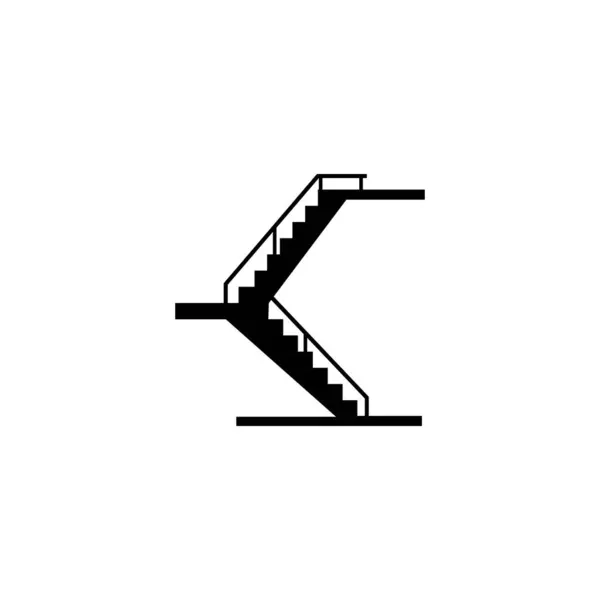 Κλίμακα Και Σκάλες Λογότυπο Πρότυπο Διάνυσμα Εικονίδιο Σχέδιο Απεικόνισης — Διανυσματικό Αρχείο
