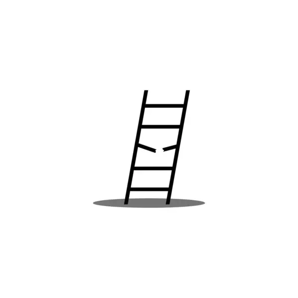Ladder Trappen Logo Template Vector Pictogram Illustratie Ontwerp — Stockvector