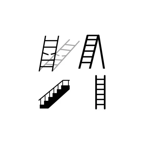 Merdiven Merdivenler Logo Şablonu Vektör Resimleme Tasarımı — Stok Vektör