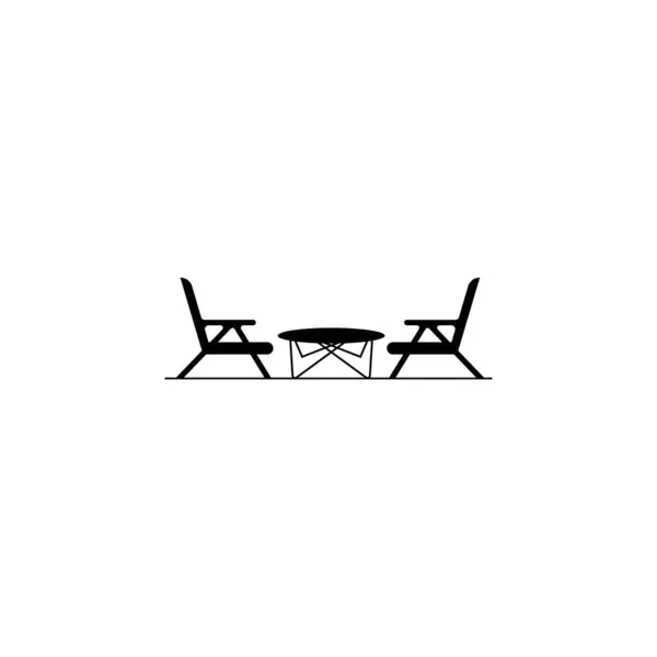 Дизайн Векторных Иконок Кресла Стола — стоковый вектор