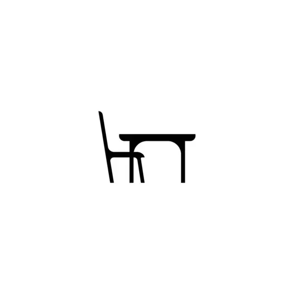 Návrh Vektorové Ikony Šablony Loga Židle Tabulky — Stockový vektor