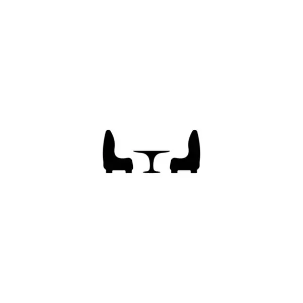 Silla Mesa Logotipo Plantilla Vector Icono Ilustración Diseño — Vector de stock